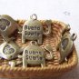 10 pcs Antique Bronze Buena Suerte Elephant Charms A3871