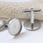 10 pcs Stainless Steel Cufflinks Blanks Bezel Match 10mm-20mm Cabochon 10mm
