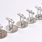 10 pcs  Stainless Steel Cufflinks Blanks Bezel Match 10mm-20mm Cabochon 12mm