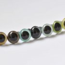 10 pcs 12mm (0.47"") High Quality Round Plastic Toy Animal Eyes Brown-No.10042