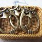 10 pcs Antique Bronze Cut Out Owl Charms 16x23mm A108