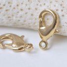 10 pcs 24K Gold Parrot Claw Lobster Clasps 10mm/12mm/15mm 12mm