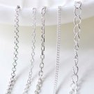 3.3 ft (1m) Polished Sterling Silver Rolo Oval Cable Curb Chain 1mm Curb Chain