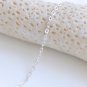 3.3 ft (1m) 925 Polished Sterling Silver Flat Oval Cable Chain 1.3mm A7652