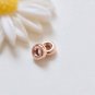 4 pcs 925 Solid Sterling Silver Rondelle Seamless Round Spacer Beads Size 3-7mm 7mm / Rose Gold