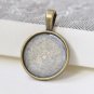 10 pcs Antique Bronze Big Loop Pendant Tray Base 20mm Cabochon A8451