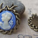 10 pcs Antique Bronze Bird Base Settings Match 18mm Cabochon A4039