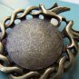 10 pcs Antique Bronze Bird Base Settings Match 18mm Cabochon A4039