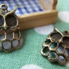 10 pcs Antique Bronze Small Owl Connectors Charms 13x21mm A113