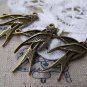 10 pcs Antique Bronze Swallow Bird Dove Charms Two Loops A281