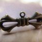 10 pcs Antique Bronze Bow Tie Safety Pin Brooch 10x27mm A3062