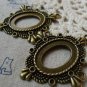 10 pcs Antique Bronze Cameo Base Pendants 18x25mm Cabochon A5659
