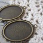 10 pcs Antique Bronze Cameo Base Pendants Match 19x26mm Cab A3869