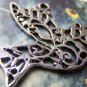 10 pcs Antique Silver Filigree Peace Bird Dove Charms  31x37mm A826