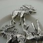 10 pcs Antique Silver Moose Deer Bucks Pendants Charms A6007