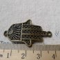 10 pcs Antique Bronze Curved Hand Bracelet Connector 21x38mm A6583