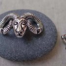 10 pcs Antique Silver Ram Sheep Head Connectors Charms A7462