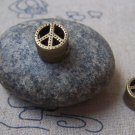 10 pcs Antique Bronze Filigree Peace Symbol Beads 10mm A4927
