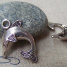 10 pcs of Antique Silver Lovely Dolphin Charms 24mm A3027
