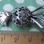 2 pcs Antique Silver Filigree Rabbit Girl Dress Charms Pendants A1144