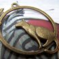 20 pcs Antique Bronze Filigree Cat Mouse Round Charms 25x31mm A655