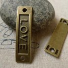 10 pcs Antique Bronze Love Curved Bracelet Connector 10x35mm A6410