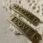 10 pcs Antique Bronze Love Curved Bracelet Connector 10x35mm A6410
