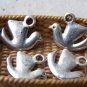 20 pcs Antique Silver Peace Bird Dove Charms A1147