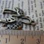 20 pcs of Antique Bronze Two Crane Birds Charms 22x24mm A247