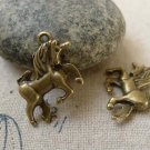20 pcs of Antique Bronze Unicorn Charms Pendants 17x24mm  A6305