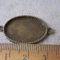 10 pcs Antique Bronze Pendant Tray Connector 18x25mm Cameo A3580