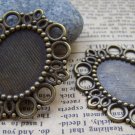 10 pcs Antique Bronze Pendant Tray Match 18x25mm Cabochon A3157