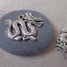 20 pcs of Antique Silver Chinese Dragon Charms 19x24mm A7355