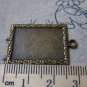 10 pcs Antique Bronze Rectangle Base Settings 16x22mm Cabochon A5766