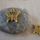 30 pcs of Antique Gold Embossed Butterfly Charms 15x16mm A5436