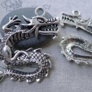 5 pcs of Antique Silver Dragon Charms Pendant 40x50mm A7637