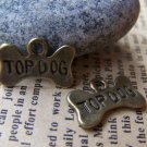 Antique Bronze Flat Dog Bone Charms 11x16mm Set of 10 pcs A1210