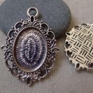 10 pcs Antique Silver Cameo Base Settings Match 13x18mm Cabochon A7477