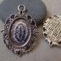 10 pcs Antique Silver Cameo Base Settings Match 13x18mm Cabochon A7477