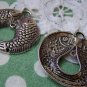 Antique Silver Double Fish Connectors Charms 33x37mm Set 6 A3413