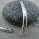10 pcs Antique Silver Curved Heart Slide Tube 33mm A1059