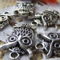 Antique Silver Owl Charms 14x22mm Set of 10 pcs A1843