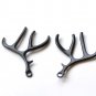 Black Antler Pendant Large Reindeer Horn Charms 40x52mm Set of 6 A8226
