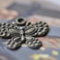 Bronze Butterfly Charms Flat Back Pendants 21x24mm Set of 10 pcs A7819