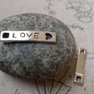 10 pcs Antique Silver Love Curved Bar Charms 4x21mm A6053