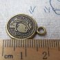 20 pcs Antique Bronze Lovely Princess Round Charms 16mm A4001