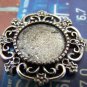 10 pcs Antique Silver Pendant Tray Base Match 14mm Cameo A5175