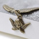 Antique Bronze Angel Feather Wing Kit Charms Set of 10 A8022