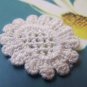 10 pcs Beige Round Floral Sunflower Cotton Lace Doily A4854