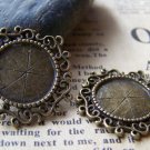 10 pcs Brass Round Base Settings Match 14mm Cabochon  A3226